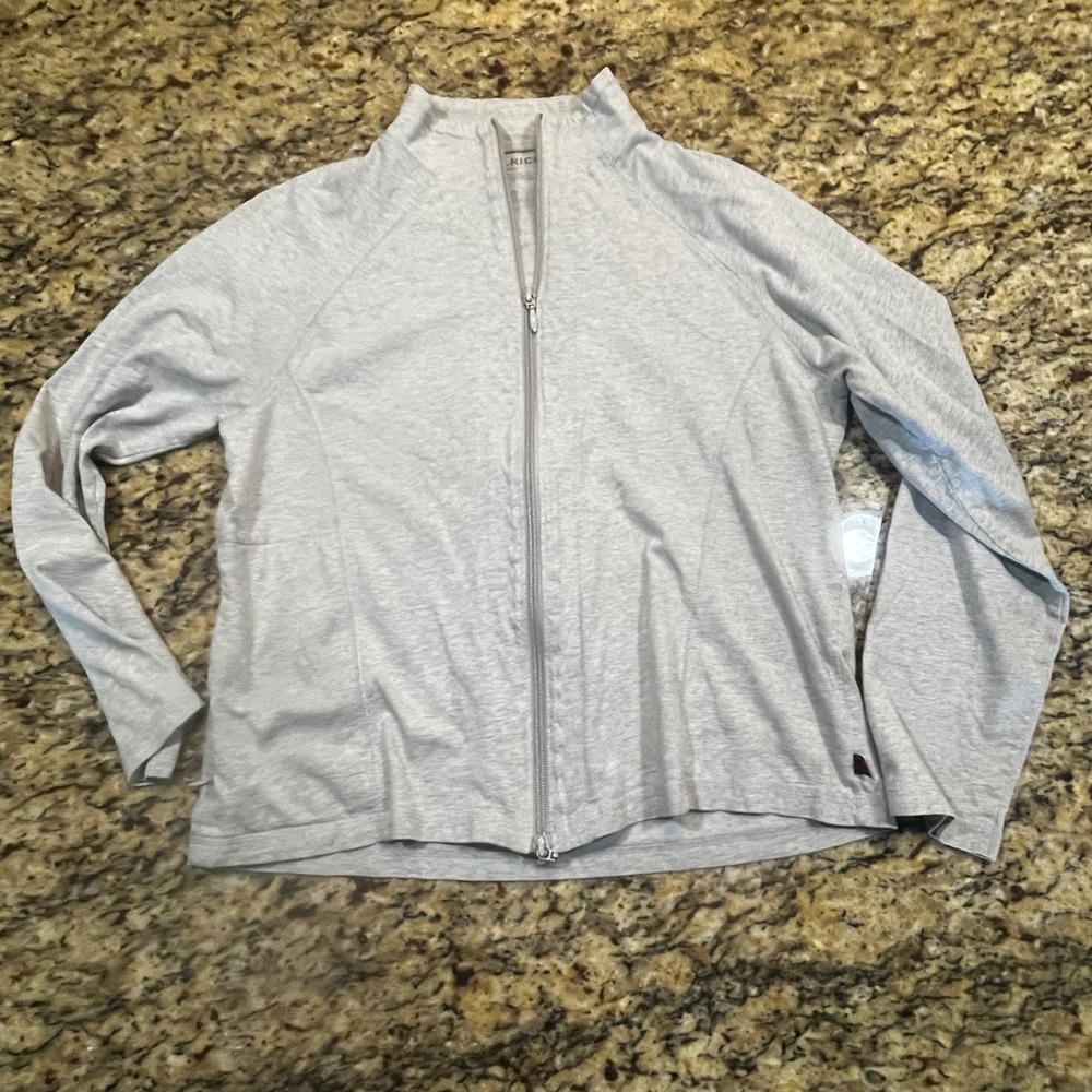 Woolrich 3XDRY Womens Small Heather Gray Full Zip Jacket Performance Top